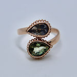 3.47ct Natural Sapphire Toi et Moi Ring in 14K Rose Gold - Sapphirepal