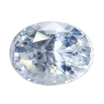 1.58ct natural colorless sapphire oval cut Ceylon loose gemstone