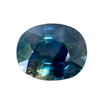 Blue Green Sapphire 2.01ct Oval β Unheated Natural Gem