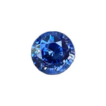Natural blue sapphire 0.42 carat round cut loose gemstone from Ceylon