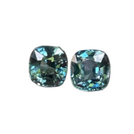 Natural Green Sapphire Pair – 1.50 Carat Cushion Cut from Ceylon