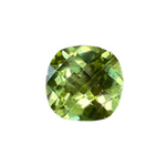 Natural Peridot Cushion Cut 1.20 Carat Unheated β 7x7 mm Bright Green Gemstone