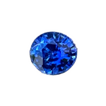 0.19 ct natural royal blue sapphire, Ceylon origin, oval cut, VS clarity