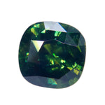 Natural Australian green sapphire 1.58 carat rectangular cushion cut face-up view
