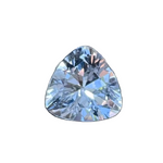 Natural white Ceylon sapphire in a trillion cut, 0.80 carat