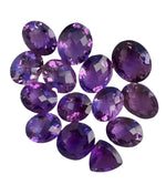 Natural Amethyst Gemstones (43ct, 14 Pieces) | Unheated Ceylon Amethysts | Loose Gemstones by Sapphire Pal