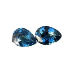 Natural Blue Green Sapphire Pair β Unheated Pear Cut β 1.72 Carat