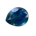 Natural blue green sapphire 0.98 carat pear cut loose gemstone from Madagascar