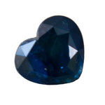 Natural blue-green sapphire heart cut, 1.64 ct, untreated, I clarity