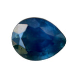 Natural blue green sapphire 0.86 carat pear cut loose gemstone Madagascar