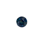 Round cut 0.50 carat natural blue green sapphire from Madagascar – unheated gemstone with VVS clarity, available at Sapphire Pal Australia.