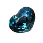 Natural blue green sapphire 1.53 carat heart cut loose gemstone unheated