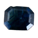 0.67 ct natural blue green sapphire, emerald cut, Madagascar origin, heated, I clarity