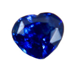 Natural royal blue sapphire 0.70ct heart cut from Ceylon for fine jewelry