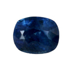 1.05ct natural blue sapphire, cushion 6.20×5.05mm, Ceylon origin – face-up