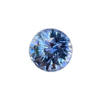 Natural blue sapphire 1.37ct round cut unheated Ceylon gemstone