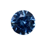 Natural blue spinel gemstone β round cut, 0.58 carat, vivid blue, unheated, ethically sourced from Ceylon. Ideal for engagement rings and custom jewellery.