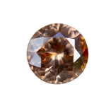 Natural brown zircon 1.26 carat round cut loose gemstone from Ceylon untreated