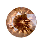 1.21ct natural brown zircon, round 6.00 mm, Ceylon origin – face-up view