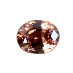 Natural brown zircon 2.27 carat oval cut loose gemstone from Ceylon