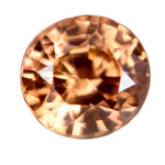 Natural brown zircon 2.15 carat oval cut loose gemstone from Ceylon untreated eye clean