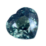 1.52 carat heart cut natural colour changing sapphire gemstone from Ceylon, green to orange, unheated and certified