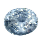 4.04ct natural white sapphire oval, unheated eye clean Ceylon gemstone