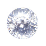 Natural colourless sapphire 0.76 carat round cut Ceylon gemstone