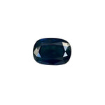 Natural deep blue green sapphire cushion cut 2.44 carat Madagascar gemstone