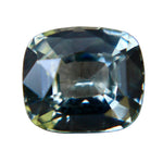 Natural green sapphire 1.22 carat cushion cut loose gemstone Ceylon