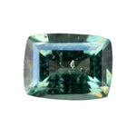 0.53 carat natural green sapphire gemstone, cushion cut, unheated and untreated, Madagascar origin – certified and ethically sourced