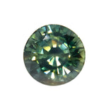 1.08 carat natural green sapphire, round cut, unheated and eye clean clarity gemstone from Ceylon – ideal for jewelry making and gifts