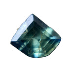 0.54ct natural green sapphire freeform cut from Madagascar, faceted loose gemstone
