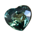 1.02 carat natural green sapphire heart cut unheated VS loose gemstone