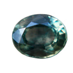 Natural green sapphire 0.96 carat oval cut loose gemstone from Madagascar