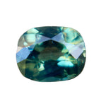Unheated natural green sapphire 1.10 carat cushion cut eye clean loose gemstone