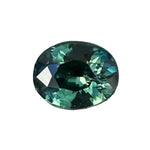Unheated natural green sapphire 1.16 carat oval cut eye clean loose gemstone