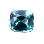0.85ct natural green sapphire, cushion 5.45×4.88mm – face-up view
