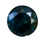 Untreated Ceylon green spinel, faceted round, authenticity confirmed by Sapphire Pal
