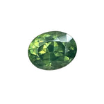 Natural green zircon 6.40 carat oval cut Ceylon gemstone