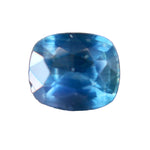 Natural greenish blue sapphire 0.87 carat cushion cut Madagascar loose gemstone