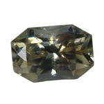 Natural 2.18 carat greenish yellow chrysoberyl from Ceylon in an elongated fancy cut