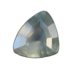 Natural greenish yellow sapphire 0.58 carat trillion cut unheated Madagascar loose gemstone