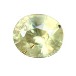 0.93 Carat Natural Greenish Yellow Sapphire β Oval Cut Unheated Gemstone from Madagascar