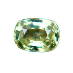 Natural Greenish Yellow Sapphire 0.97ct Cushion Cut Unheated VS Clarity - Sapphire pal