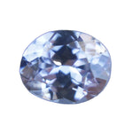 Natural pale blue sapphire 1.01 carat oval cut Ceylon eye clean loose gemstone