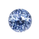 1.10ct natural pale blue sapphire round cut loose gemstone from Ceylon