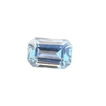 Natural pale blue sapphire 0.77 carat emerald cut loose gemstone from Ceylon
