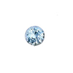 0.94 ct natural pale blue sapphire, Ceylon origin, round 5.65 mm, VS clarity, eye-clean