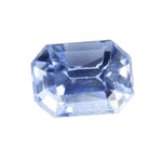 Natural pale blue sapphire 1.23 carat emerald cut loose gemstone from Ceylon